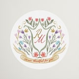 "Chantilly" - Wedding Favor Stickers in Sunset by Maja Cunningham - Front