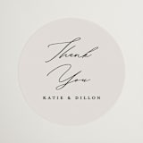 "Modern Monogram" - Wedding Favor Stickers in Ecru by Erica Krystek - Front