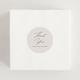 "Modern Monogram" - Wedding Favor Stickers in Ecru by Erica Krystek - In Use