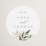 "Grace" - Wedding Favor Stickers in Porcelain by Leah Bisch - Front