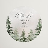 "montagna" - Wedding Favor Stickers in Forest by Petra Kern - Front