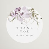 "Meadow Burst" - Wedding Favor Stickers in Lilac by Grace Kreinbrink - Front