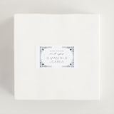 "Nouveau Frame" - Wedding Favor Stickers in Delphinium by Ashley DeMeyere - In use