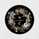 "Peonies & Sage" - Wedding Favor Stickers in Fawn by Susan Moyal - Front