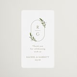 "Soft Sprigs" - Wedding Favor Stickers in Champagne by Jennifer Postorino - Front