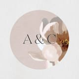 "Chalk Floral" - Wedding Favor Stickers in Dove by Olivia Kanaley Inman - Front