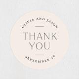 "Splendid" - Wedding Favor Stickers in Ecru by Sandra Picco Design - Front