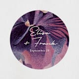 "Elisa" - Wedding Favor Stickers in Orchid by Simona Camp - Front