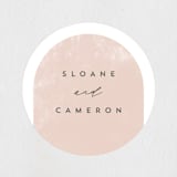 "Arched" - Wedding Favor Stickers in Carnation by Brianne Larsen - Front