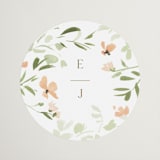 "Brynn" - Wedding Favor Stickers in Toffee by Everett Paper Goods - Front