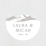 "Foothills" - Wedding Favor Stickers in Grass by Alethea and Ruth - Front