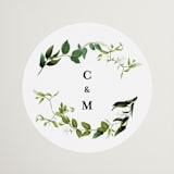 "Greenery" - Wedding Favor Stickers in Fern by Susan Moyal - Front