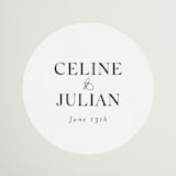"CELINE" - Wedding Favor Stickers in Opal by Melanie Kosuge - Front