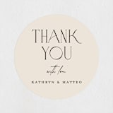 "Contour" - Wedding Favor Stickers in Ecru by Erica Krystek - Front