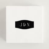 "Bold Elegance" - Wedding Favor Stickers in Snow by Katherine Moynagh - In use