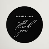 "the script" - Wedding Favor Stickers in Tuxedo by Genna Blackburn - Front
