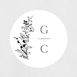 "Quintessential" - Wedding Favor Stickers in Cotton by Everett Paper Goods - Front