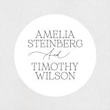 "Dashing" - Wedding Favor Stickers in Pearl by Benita Crandall - Front