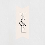"Engraved" - Wedding Favor Stickers in Charcoal by Claudia Orengo - Front