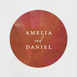 "Radiance" - Wedding Favor Stickers in Kantha by Heather Cairl - Front