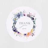 "Cheerful Bouquet" - Wedding Favor Stickers in Chardonnay by Lori Wemple - Front