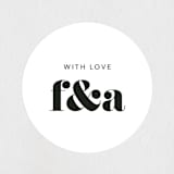 "Letters" - Wedding Favor Stickers in Silk by JoAnn Jinks - Front