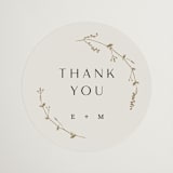 "Vine Wrap" - Wedding Favor Stickers in Cotton by Amy Kross - Front