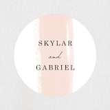 "Single Swath" - Wedding Favor Stickers in Blush by Angela Marzuki - Front