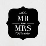 "Classic" - Wedding Favor Stickers in Tuxedo by Lauren Chism - Front