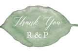 "Painted Leaf" - Wedding Favor Stickers in Leaf by Katharine Watson - In use