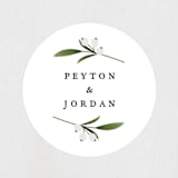 "Adorned Ampersand" - Wedding Favor Stickers in Cotton by Jennifer Postorino - Front