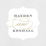 "Sullavan" - Wedding Favor Stickers in Teal by Carly Reed Walker - Front
