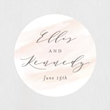 "Sophisticated script" - Wedding Favor Stickers in Blush by Hooray Creative - Front