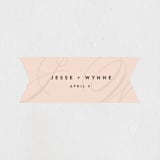 "Twirl Monogram A" - Wedding Favor Stickers in Blush by Ariel Rutland - Front