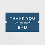 "Our Something Blue" - Wedding Favor Stickers in Ocean by AK Graphics - Front