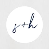"Funky Names" - Wedding Favor Stickers in Navy by Phrosné Barwood - Front