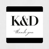 "The Minimalist" - Wedding Favor Stickers in Pearl by Kelly Schmidt - Front