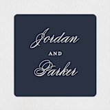 "Flawless" - Wedding Favor Stickers in Midnight by Kimberly FitzSimons - Front