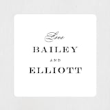 "Downtown" - Wedding Favor Stickers in Onyx by Lauren Chism - Front