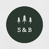 "Adventurous" - Wedding Favor Stickers in Forest by Sarah Brown - Front