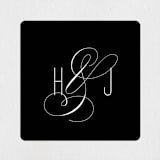 "Scripted Ampersand" - Wedding Favor Stickers in Classic by Roxy Cervantes - Front