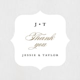 "Lasting love" - Wedding Favor Stickers in Gold by Stacey Meacham - Front