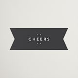 "Modern Glam" - Wedding Favor Stickers in Soft Black by Camille Robinson - Front