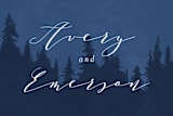 "Aspen" - Wedding Favor Stickers in Midnight by Kristie Kern - In use