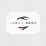 "Mountains" - Wedding Favor Stickers in Ivory by Anastasia Makarova - Front