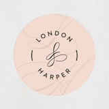 "Twirl Monogram B" - Wedding Favor Stickers in Blush by Ariel Rutland - Front