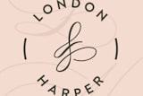 "Twirl Monogram B" - Wedding Favor Stickers in Blush by Ariel Rutland - In use