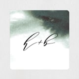 "Fancy Marble" - Wedding Favor Stickers in Moss by Phrosné Barwood - Front