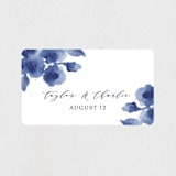 "Cornflower Wedding" - Wedding Favor Stickers in Periwinkle by Chris Griffith - Front