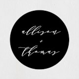 "Perspective" - Wedding Favor Stickers in Noir by Kimberly FitzSimons - Front